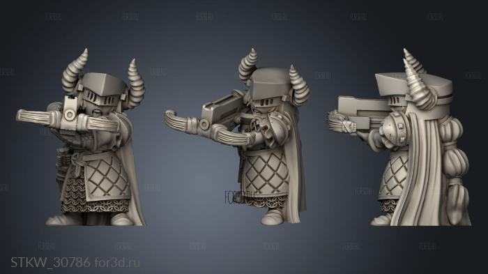 Dwarf Female Crossbow and Shield Units Dwarven Unit stl model for CNC