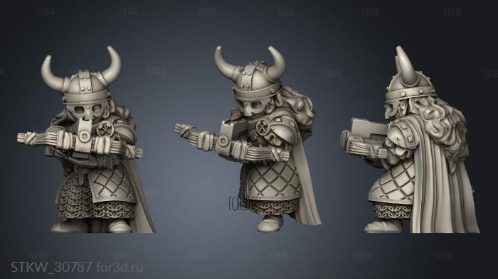 Dwarf Female Crossbow and Shield Units Dwarven Unit stl model for CNC