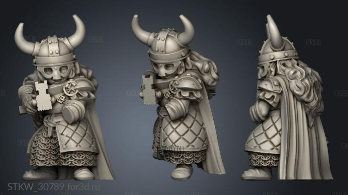 Dwarf Female Crossbow Units Dwarven and Shiel Unit stl model for CNC