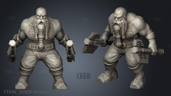 dwarf for thin dime stl model for CNC