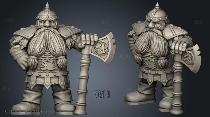 Dwarf Game stl model for CNC