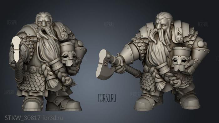 DWARF HUSCARLS UNIT HUSCARL CAPTAIN stl model for CNC