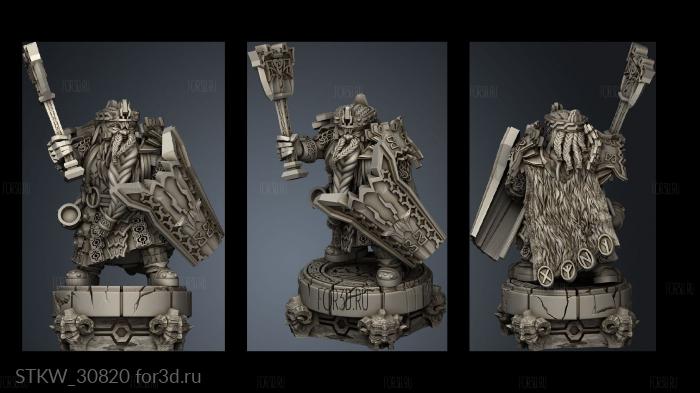 Dwarf King stl model for CNC