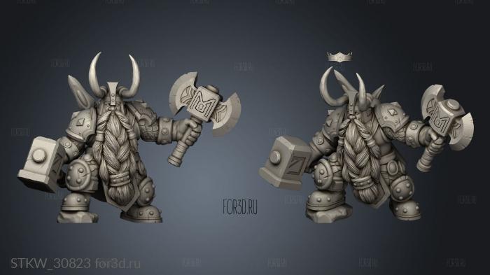 Dwarf Lord Axe stl model for CNC