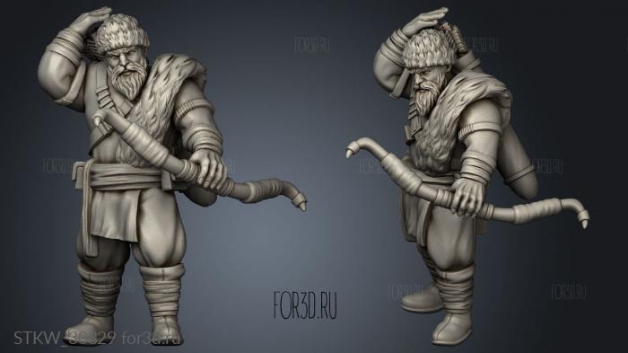 Dwarf Miners Kossak stl model for CNC