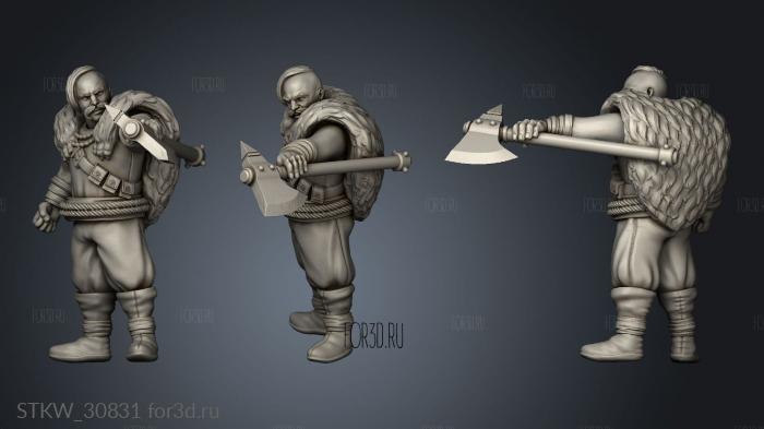 Dwarf Miners Kossak stl model for CNC