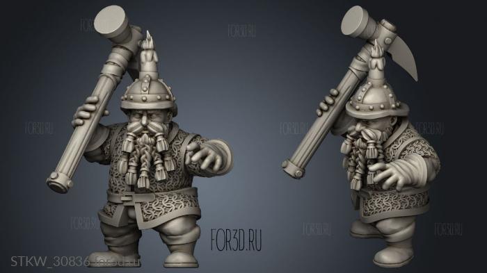 Dwarf Miners Miner stl model for CNC