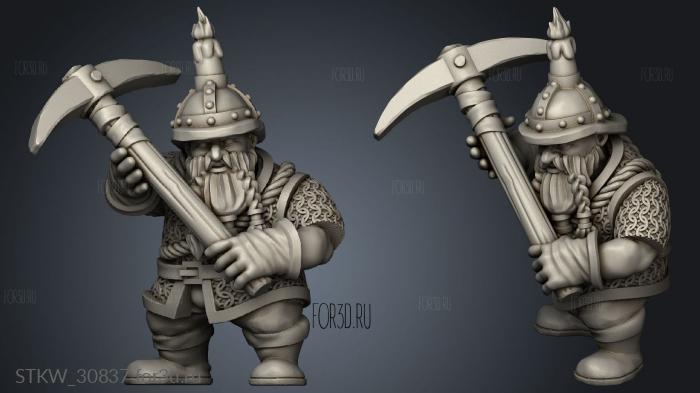 Dwarf Miners Miner stl model for CNC