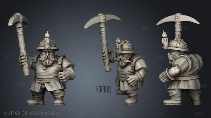 Dwarf Miners Miner stl model for CNC