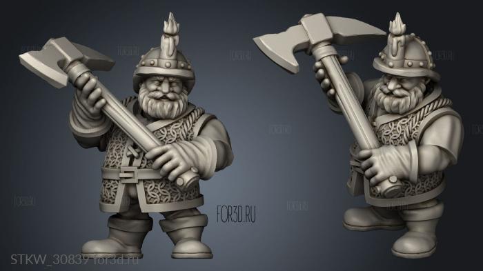 Dwarf Miners Miner stl model for CNC