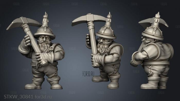 Dwarf Miners Miner stl model for CNC