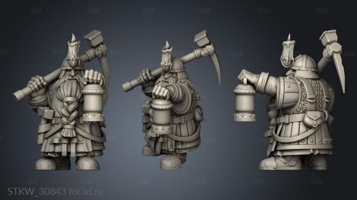 DWARF MINERS MINER stl model for CNC