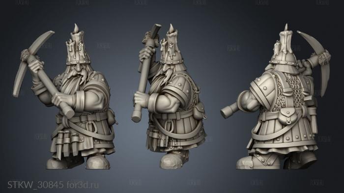 DWARF MINERS MINER stl model for CNC