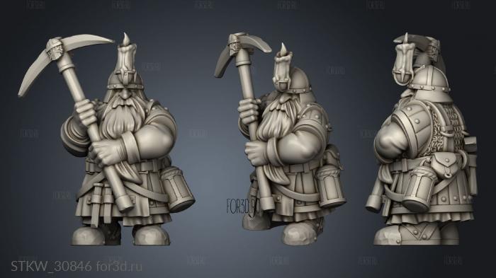 DWARF MINERS MINER stl model for CNC