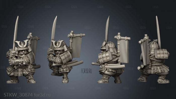 Dwarf Samurai Katana stl model for CNC