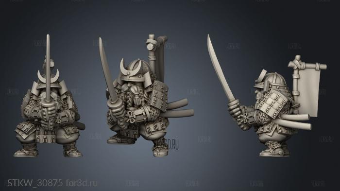 Dwarf Samurai Katana stl model for CNC