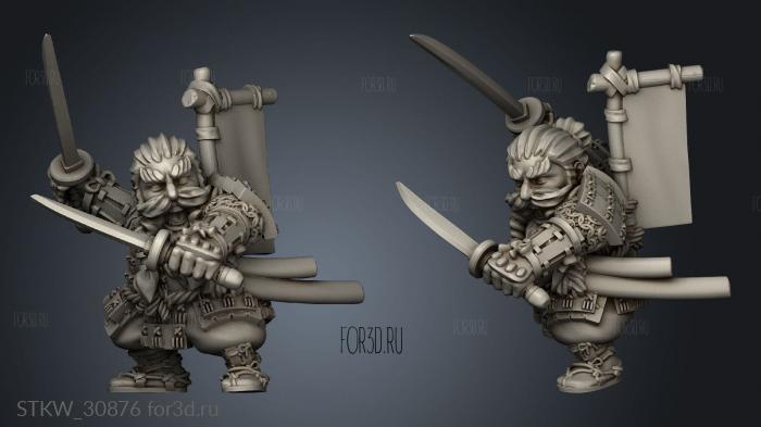 Dwarf Samurai Katana stl model for CNC