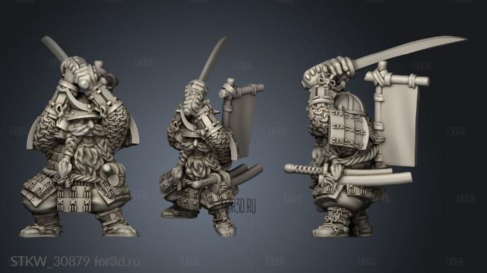 Dwarf Samurai Katana stl model for CNC