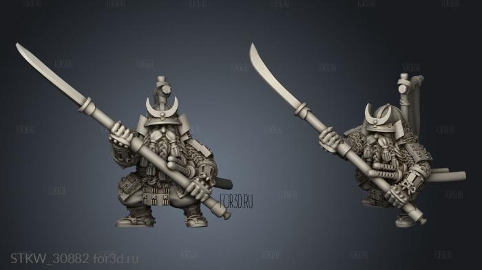 Dwarf Samurai Katana stl model for CNC