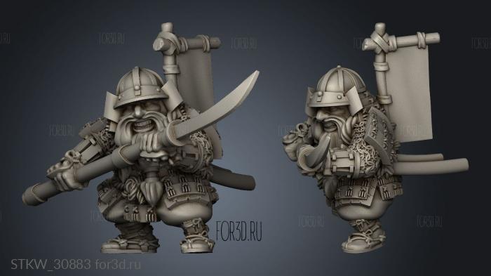 Dwarf Samurai Katana stl model for CNC