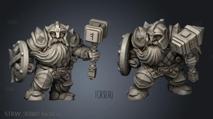 Dwarf Soldier helmet stl model for CNC