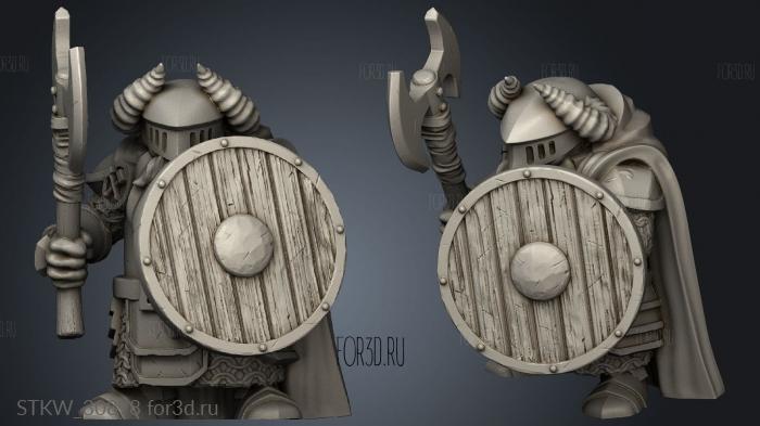 Dwarf Units Axe and Shield stl model for CNC