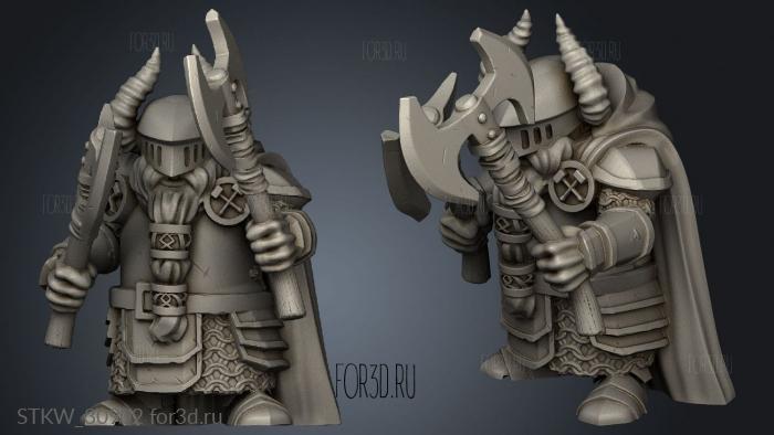 Dwarf Units Double Axe stl model for CNC