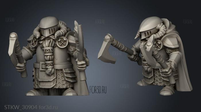 Dwarf Units Double Axe stl model for CNC