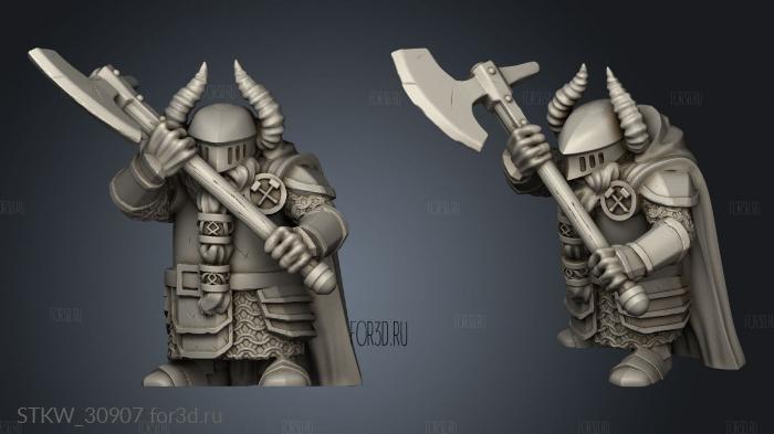 Dwarf Units Great Axe stl model for CNC