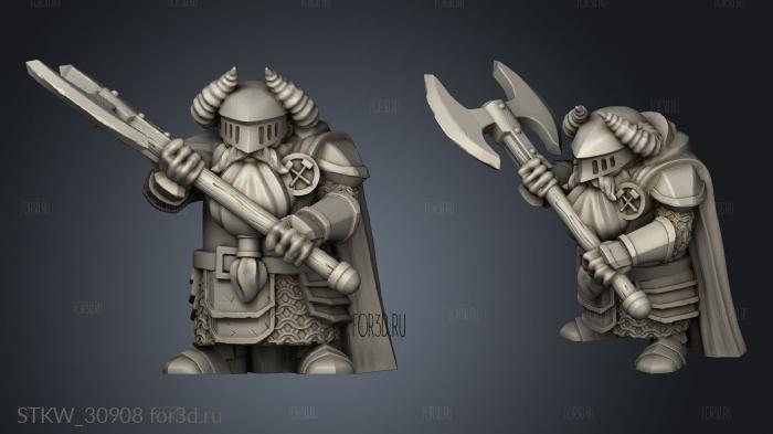 Dwarf Units Great Axe stl model for CNC