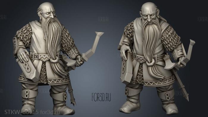 Dwarven Archers Warriors Dwarf Archer stl model for CNC