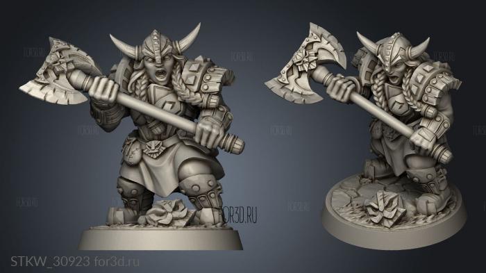 Dwarven Defenders Axe stl model for CNC