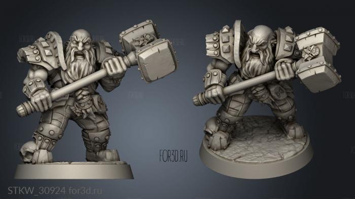 Dwarven Defenders Maul stl model for CNC