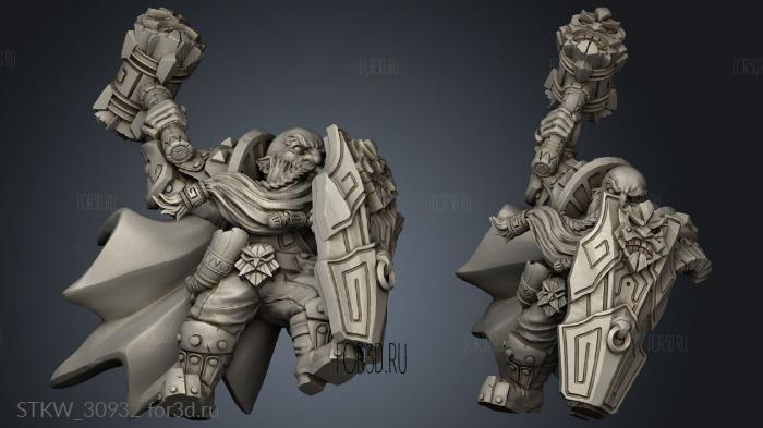 Dwarven Dwarf Champion Alvar Giantyer stl model for CNC