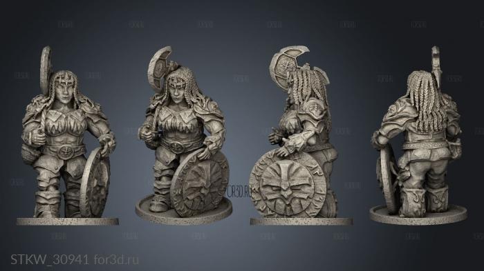 Dwarven Holds Cleggs Arena Statue Queen Eir Atlan stl model for CNC