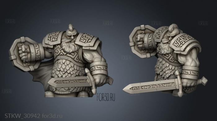 dwarven infantry stl model for CNC