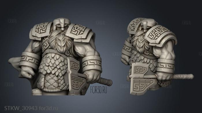 dwarven infantry stl model for CNC