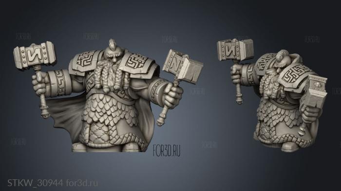 dwarven infantry stl model for CNC