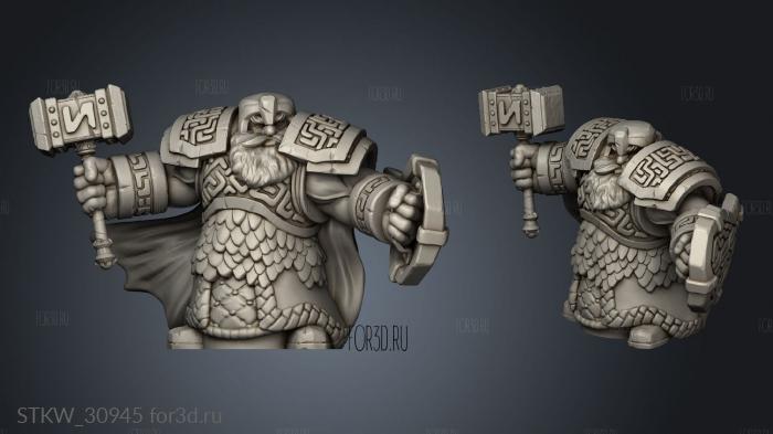 dwarven infantry dwarven stl model for CNC