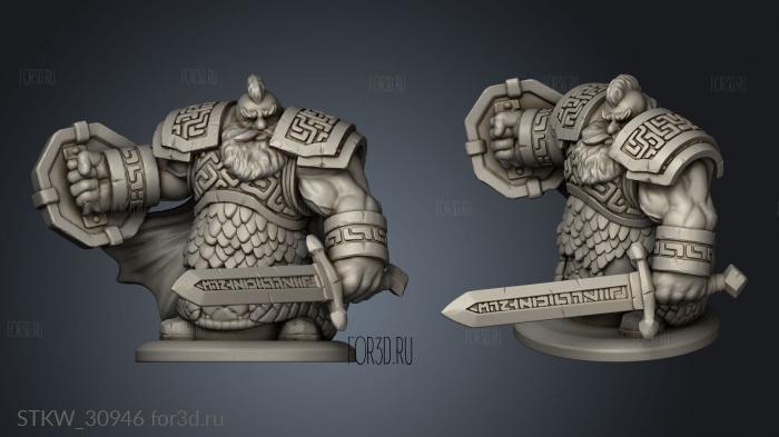 dwarven infantry stl model for CNC