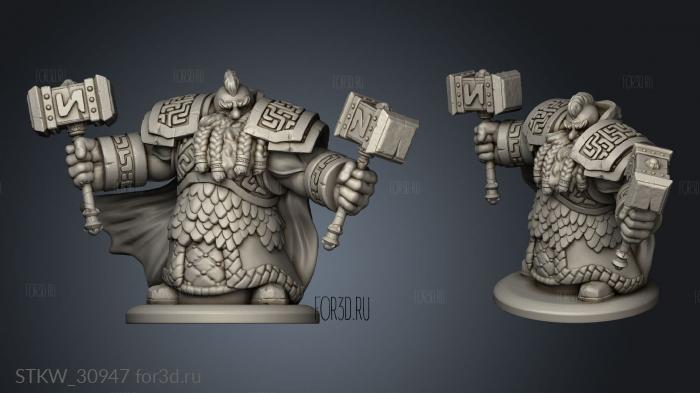 dwarven infantry stl model for CNC