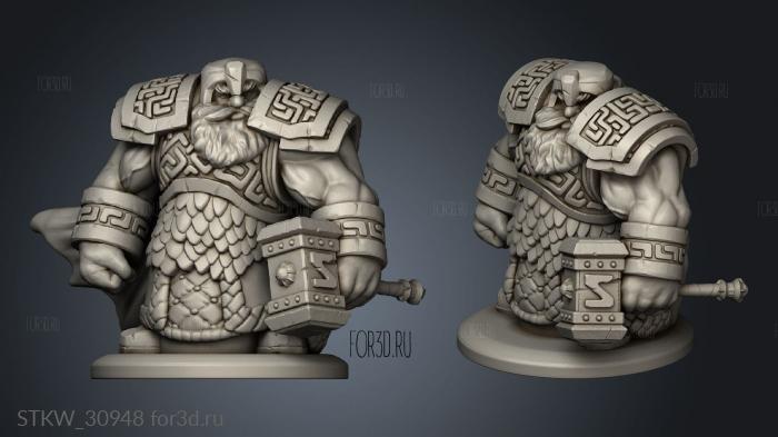 dwarven infantry stl model for CNC