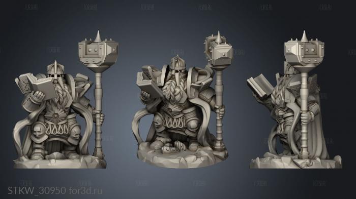 Dwarven Lich stl model for CNC