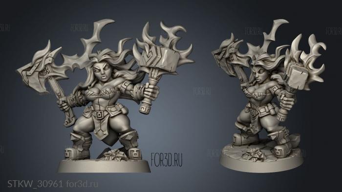 Dwarven AG Helga Windfury stl model for CNC