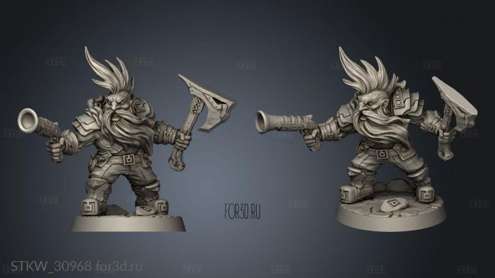 Dwarven Dwarf Axe stl model for CNC