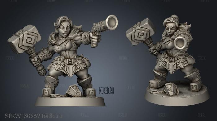 Dwarven Dwarf Blunderbuss stl model for CNC