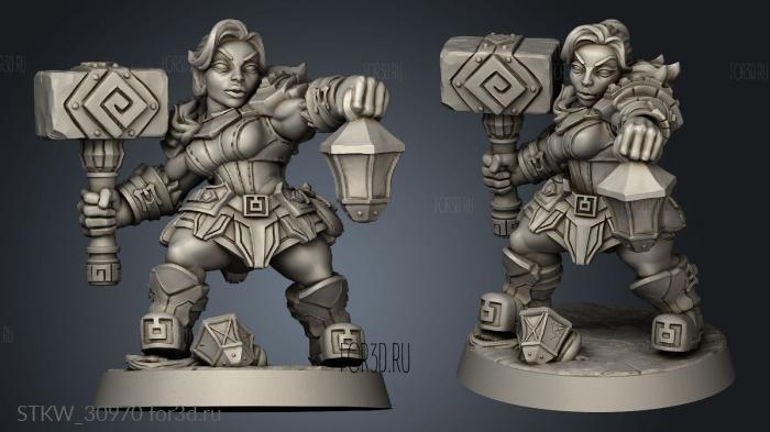 Dwarven Dwarf Hammer stl model for CNC