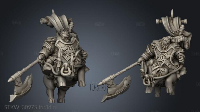 Dwarven Riders Rider Axe stl model for CNC