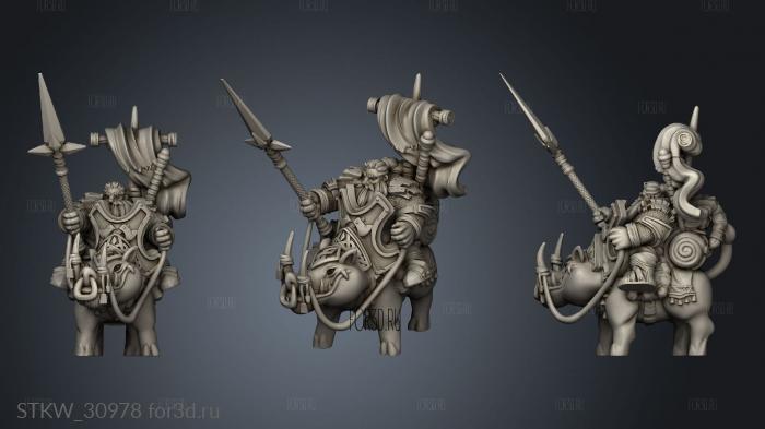 Dwarven Riders Rider Spear stl model for CNC