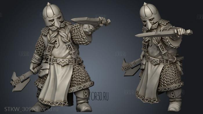 Dwarven Road Guardians Warriors Guard stl model for CNC